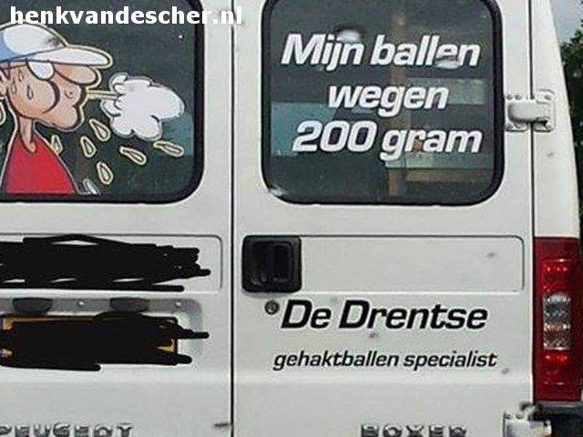 De Drentse Gehaktballenspecialist :: Mijn ballen wegen 200 gram