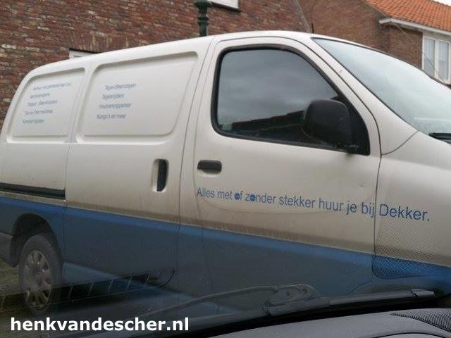 Dekker :: Alles met of zonder stekker huur je bij dekker